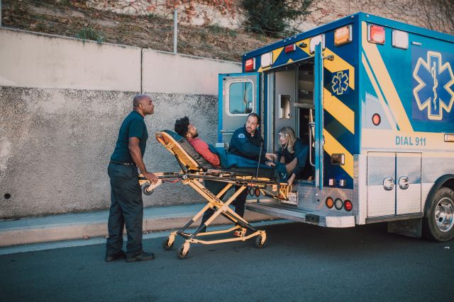 International student in ambulance